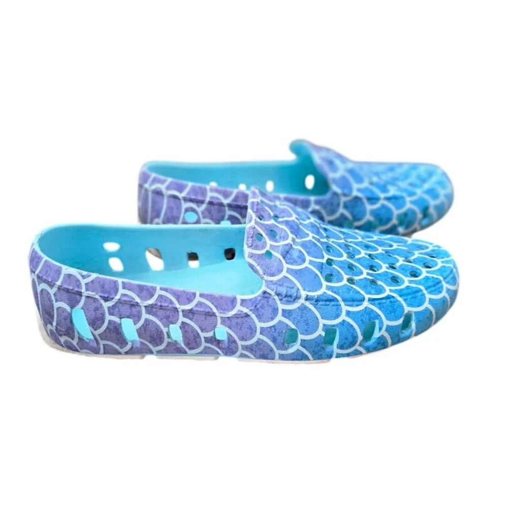 Floafers Posh Driver Loafer Slip‎ on Water Shoes Mermaid Scale Pattern Kids Sz 1